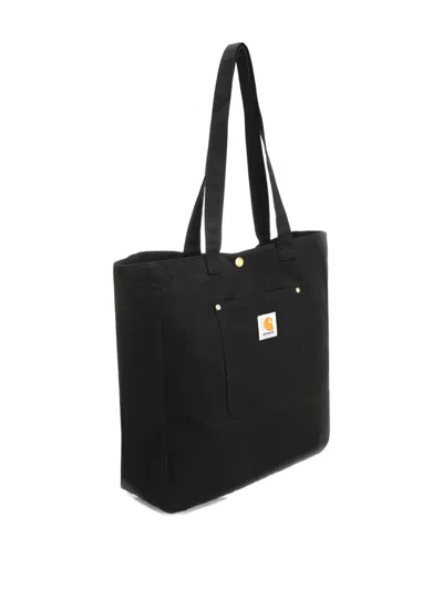 Carhartt Bay Canvas Tote Bag In Black