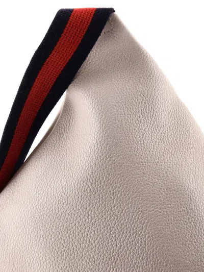 Pre-owned Gucci Logo Printed Leather Medium Belt Bag In Neutral