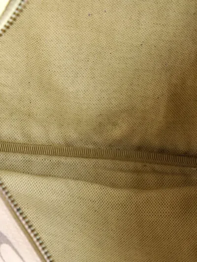 Pre-owned Gucci Logo Printed Leather Medium Belt Bag In Neutral