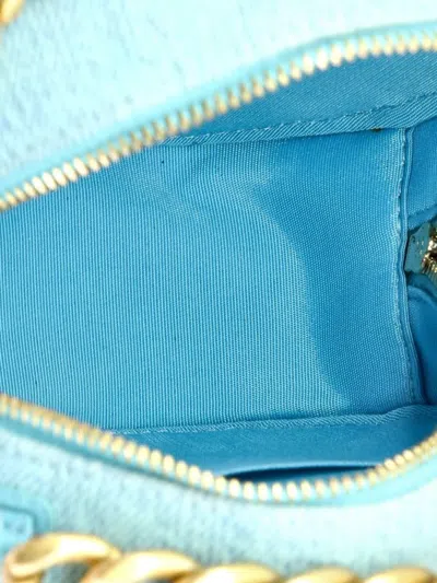 Pre-owned Chanel 19 Round Clutch With Chain Quilted Denim Crossbody Bag In Blue
