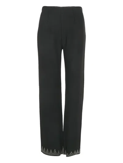 Pre-owned Alaïa Embellishment Trousers In Black