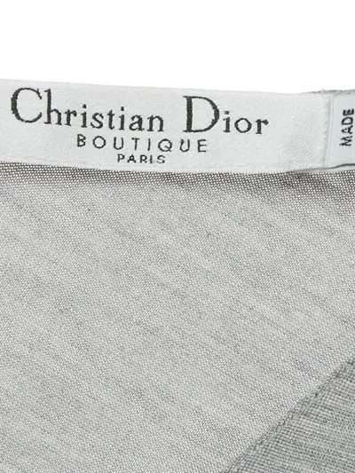 Pre-owned Dior Short-sleeve Blouse In Gray