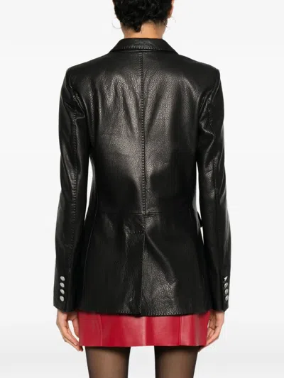 Tagliatore Textured Jacket Buttoned Cuffs Front Pockets In Black