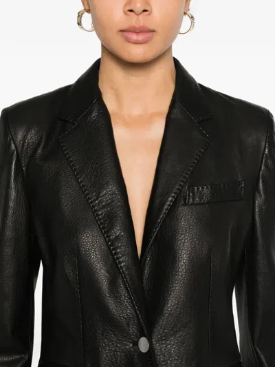 Tagliatore Textured Jacket Buttoned Cuffs Front Pockets In Black