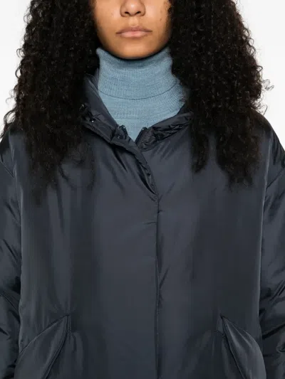 Aspesi Hooded Parka Coat In Blue