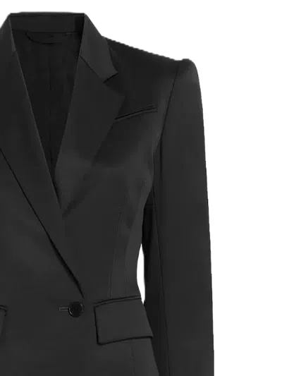 Another Tomorrow Button Single-breasted Jacket In Black