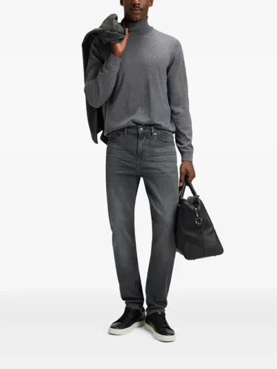 Hugo Boss Five-pocket Jeans In Black