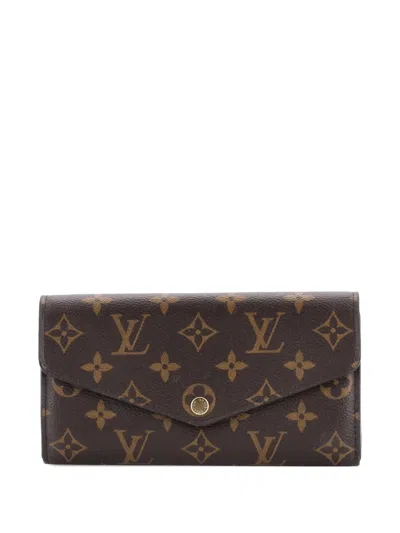 Pre-owned Louis Vuitton Sarah Wallet Nm Monogram Canvas Small Wallets In Brown