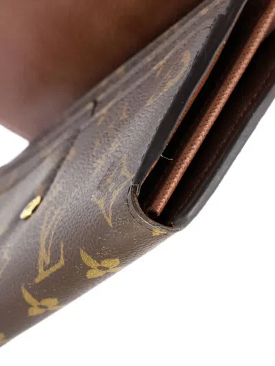 Pre-owned Louis Vuitton Sarah Wallet Nm Monogram Canvas Small Wallets In Brown