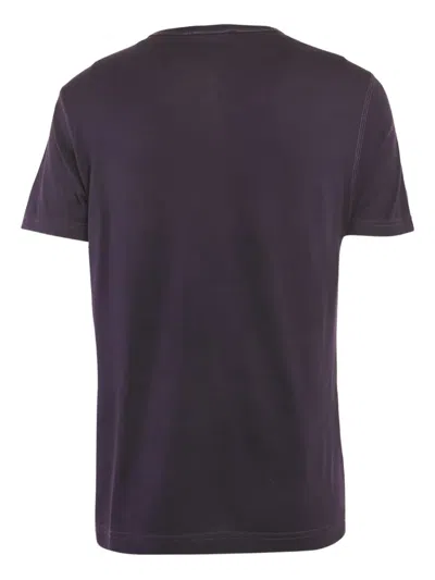 Pre-owned Dolce & Gabbana Logo-plaque T-shirt In Purple