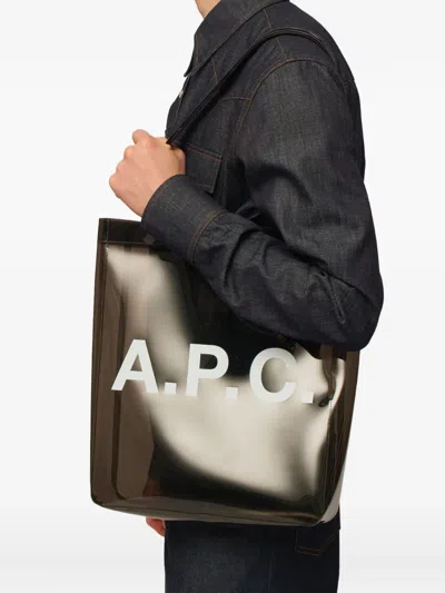 Apc Logo Tote Bag In Black
