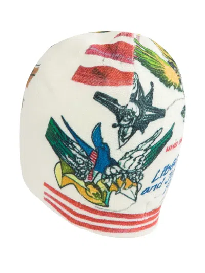 Who Decides War Americana Printed Beanie Hat In Multi