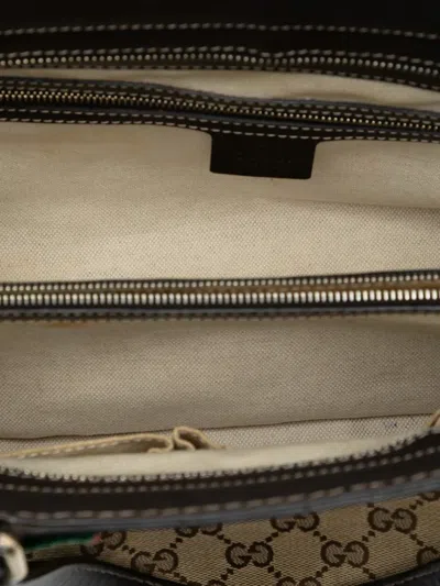 Pre-owned Gucci 2016-2025 Gg Canvas Mayfair Tote Bag In Brown