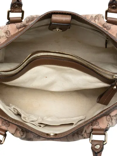 Pre-owned Gucci 2016-2025 Gg Canvas Sukey Tote Bag In Brown