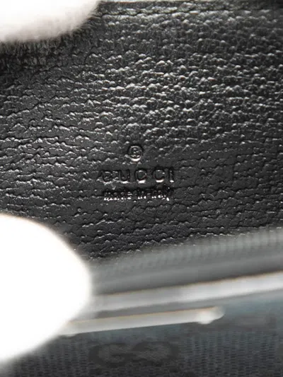 Pre-owned Gucci 2000-2015 Gg Canvas Coin Pouch In Black