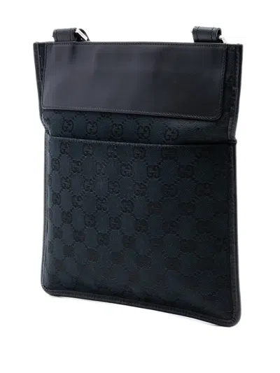 Pre-owned Gucci 2000-2015 Gg Canvas Crossbody Bag In Blue