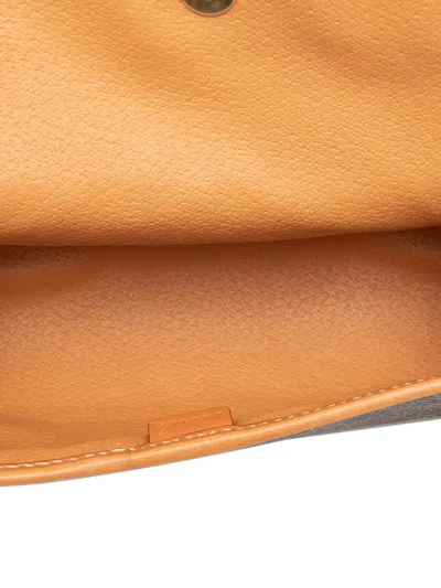 Pre-owned Celine 1999 Macadam Coated Canvas Clutch Bag In Brown
