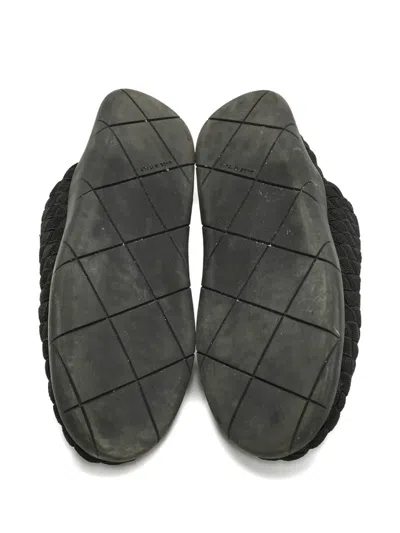 Pre-owned Bottega Veneta Intrecciato Starfish Slip-on Sneakers In Black