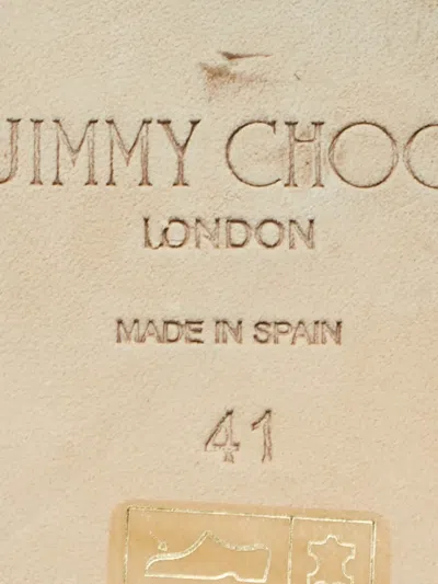 Pre-owned Jimmy Choo Crossed-upper Leather Flat Sandals In Brown