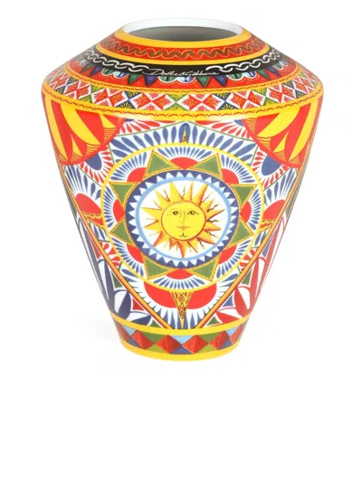 Dolce & Gabbana Small Sun Amphora Vase In Multi