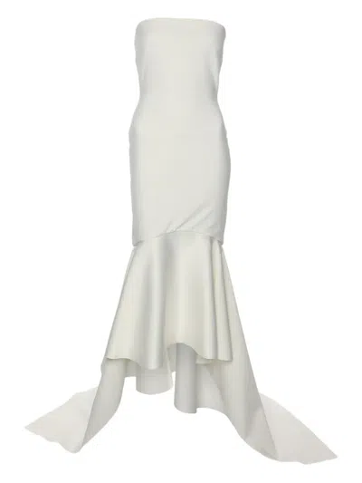 Pre-owned Solace London Kerama Strapless Maxi Dress In Neutral