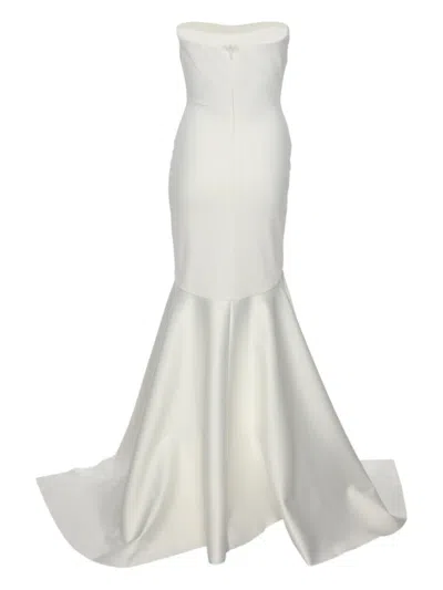 Pre-owned Solace London Kerama Strapless Maxi Dress In Neutral