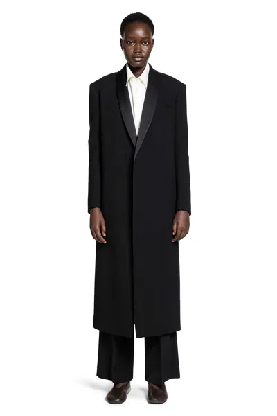 The Row Erdene Coat In Virgin Wool In Black