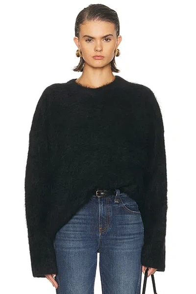 Totême Boxy Alpaca Knit Sweater In Black