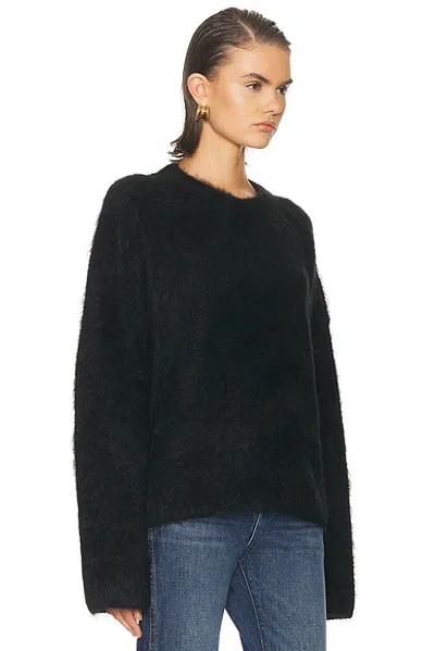 Totême Boxy Alpaca Knit Sweater In Black