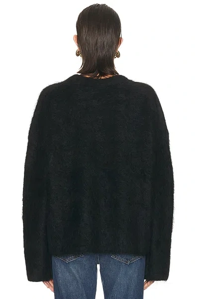 Totême Boxy Alpaca Knit Sweater In Black
