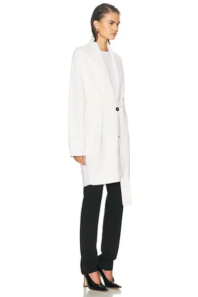 Totême Shawl Lapel Robe Cardigan In White