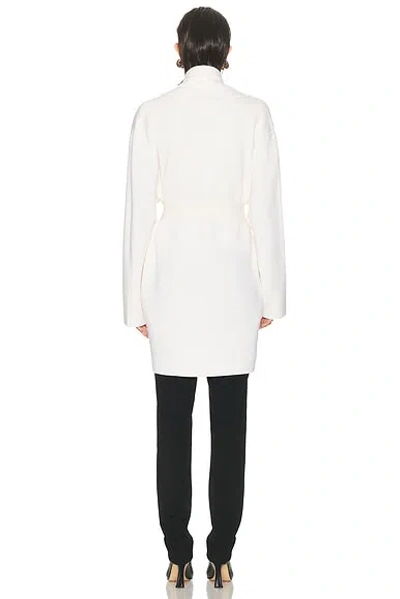 Totême Shawl Lapel Robe Cardigan In White