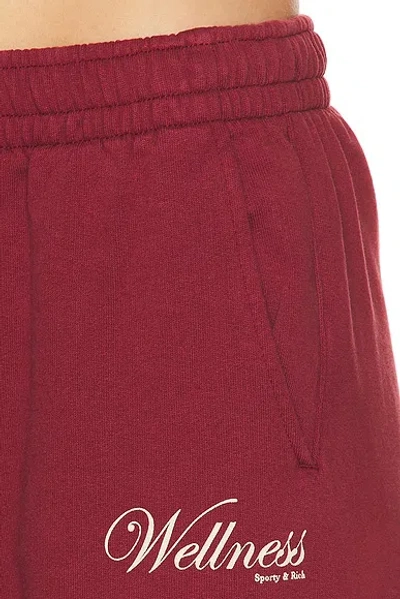 Sporty And Rich Soho Sweatpant In Burgundy