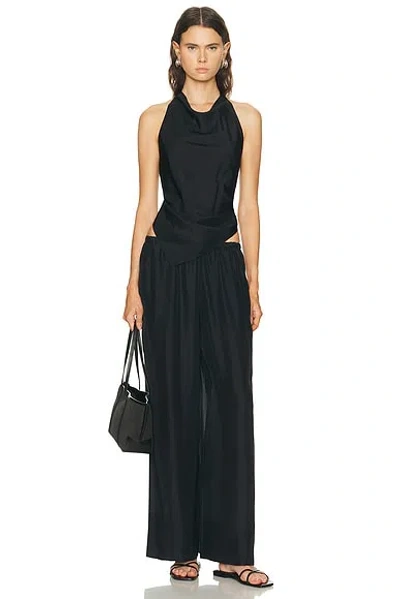 St Agni Elastic Waist Casual Pants In Black