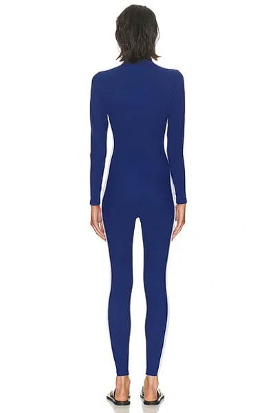 Year Of Ours Thermal Longsleeve Ski Onesie Jumpsuit In Blue