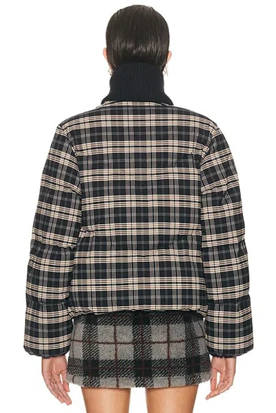 Varley Brushed-flannel Check Bryony Puffer Jacket In Multi