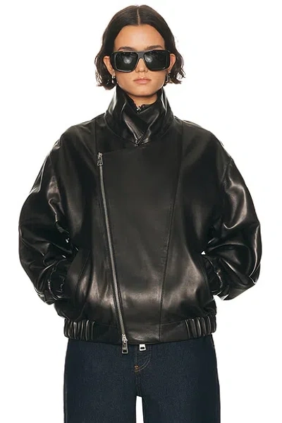 Brandon Maxwell Emmett Moto Jacket In Black