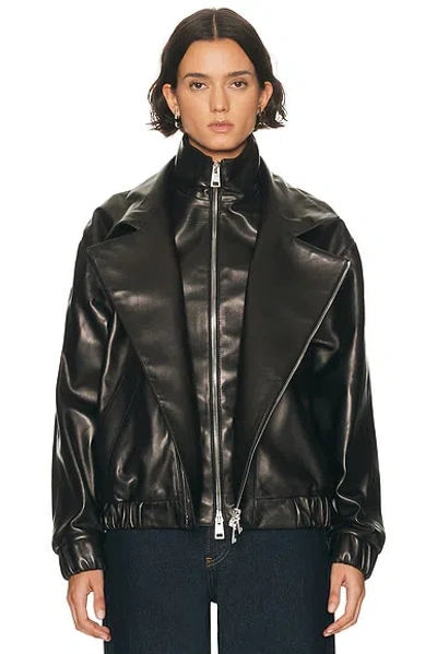 Brandon Maxwell Emmett Moto Jacket In Black