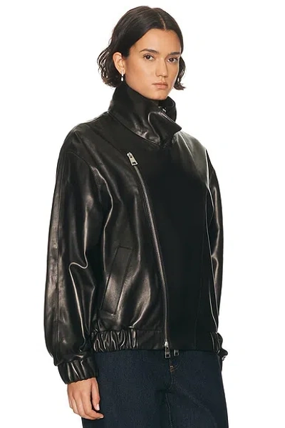 Brandon Maxwell Emmett Moto Jacket In Black