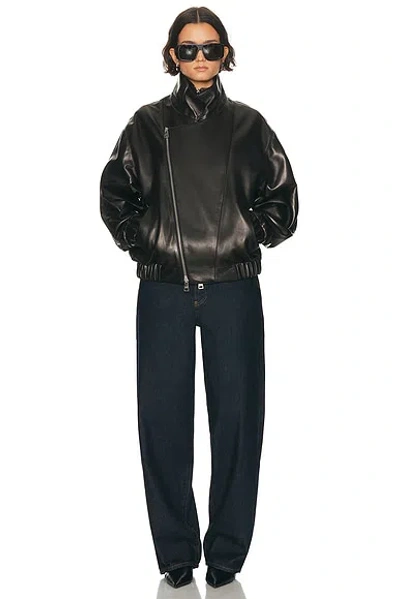 Brandon Maxwell Emmett Moto Jacket In Black