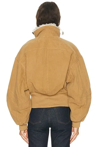 Isabel Marant Étoile Womens Isabel Marant Etoile Oana Funnel-neck Cotton Jacket In Brown