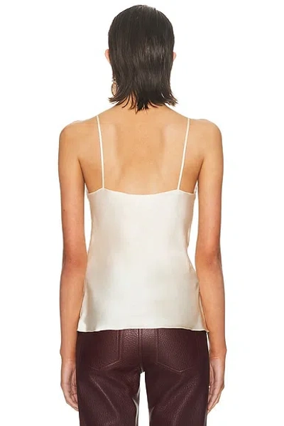 Chloé Women Ivory Washed Silk Satin And Lace Camisole Top