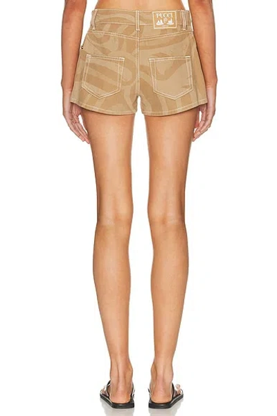 Pucci Mini Short In Brown