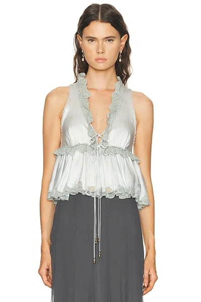 Chloé Sleeveless Lace Top In Gray