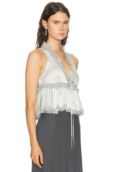 Chloé Sleeveless Lace Top In Gray
