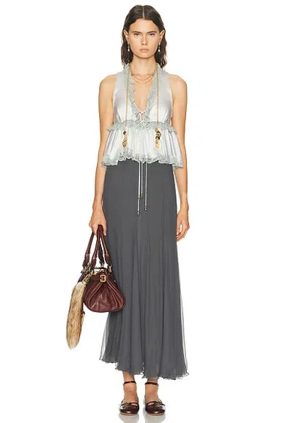 Chloé Sleeveless Lace Top In Gray