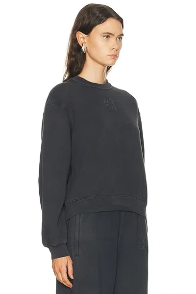 Alexander Wang Hotfix Logo Crewneck Sweatshirt In Black