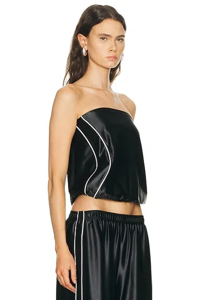 Alexander Wang Strapless Bubble Top In Black