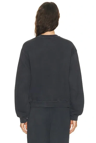 Alexander Wang Hotfix Logo Crewneck Sweatshirt In Black