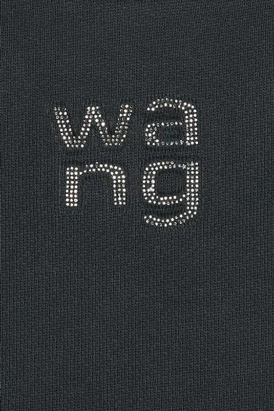 Alexander Wang Hotfix Logo Crewneck Sweatshirt In Black